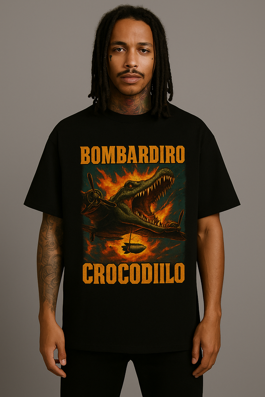 Bombardiro Crocodilo – Oversized Streetwear T-Shirt
